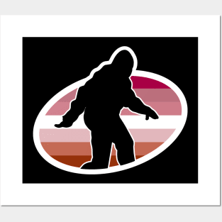 Lesbian Bigfoot Cryptid Pride Posters and Art